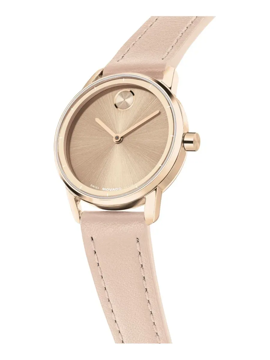 Женские часы Bold Echo Swiss Quartz с кожаным ремешком, 30 мм Movado — изображение 2 из 3, оттенок розовый