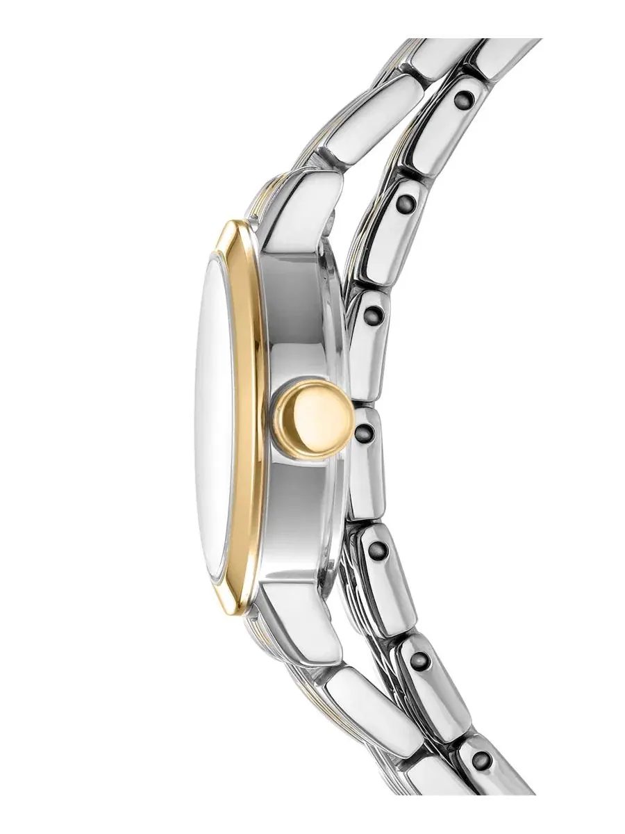 Женские часы Mini Quartz Two-Tone Stainless Steel Double Bracelet 23 мм DKNY — изображение 3 из 4, оттенок темный зеленый