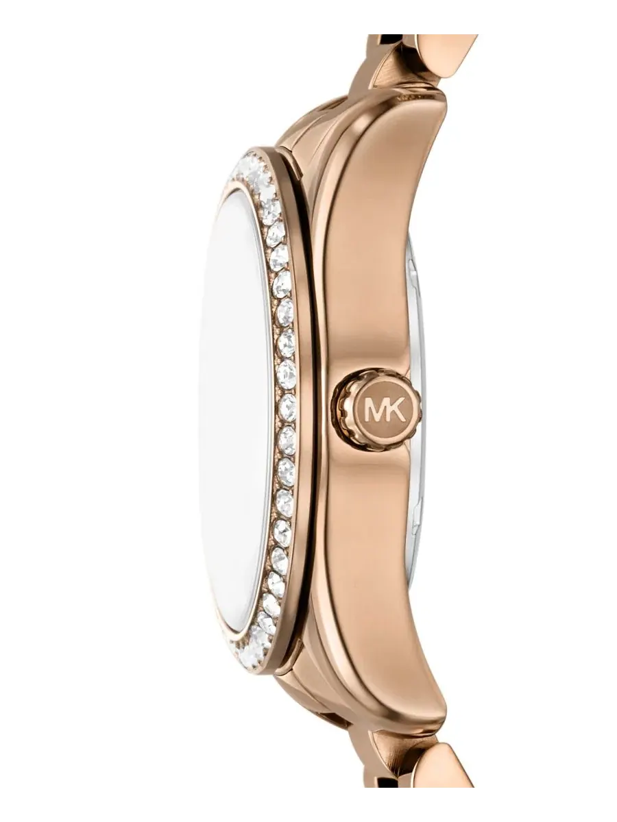 Женские часы Lexington с бриллиантовым безелем, хронограф, 33 мм Michael Kors — изображение 3 из 4, оттенок золото