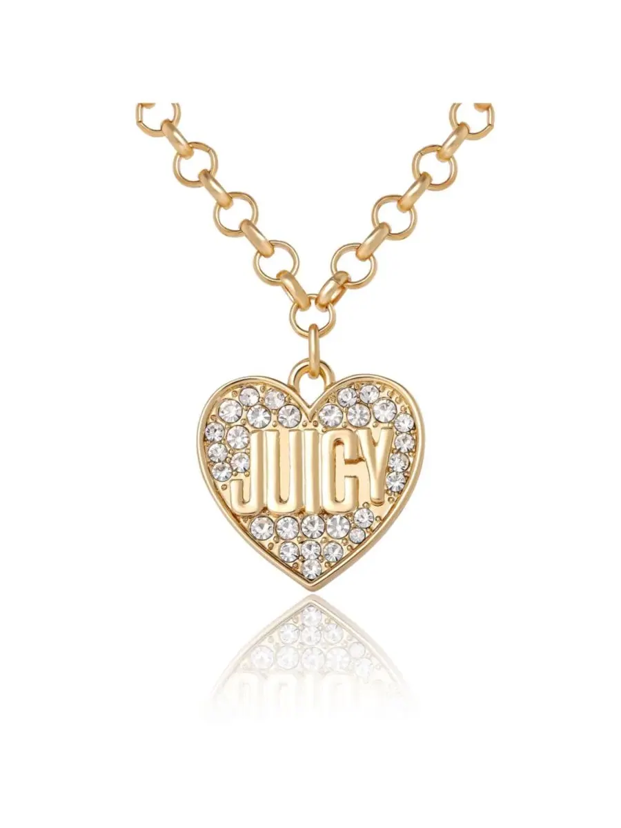 Колье с логотипом в форме сердца - оттенок Juicy Couture