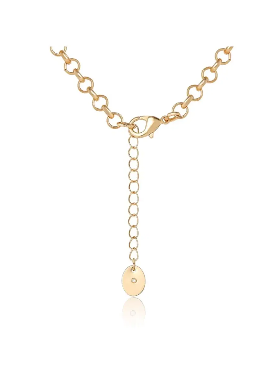 Колье с логотипом в форме сердца - оттенок Juicy Couture — изображение 6 из 8, оттенок золото