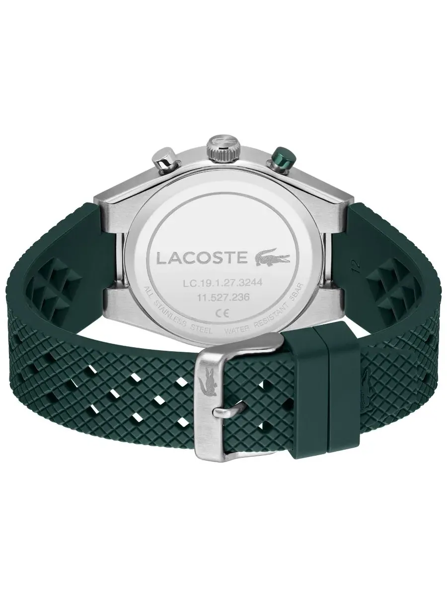 Мужские часы Line Racer с зеленым силиконовым ремешком, 42 мм Lacoste — изображение 3 из 5, оттенок зеленый