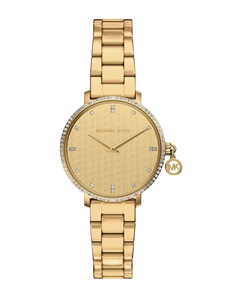Женские часы Pyper Two-Hand Gold-Tone Stainless Steel Michael Kors — изображение 1 из 9, оттенок золотистый