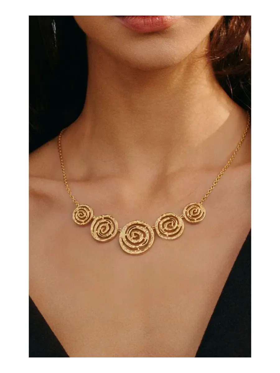 Кулон с подвеской Eternal Spiral Small RETRO CHIC — изображение 3 из 4, оттенок золото