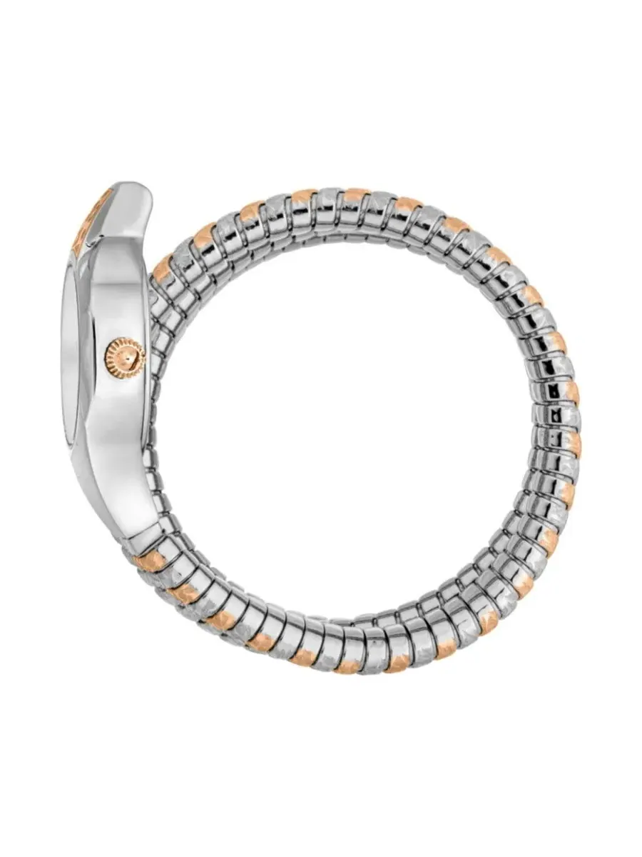 Женские часы Reptilia Quartz с браслетом из стали двух цветов Just Cavalli — изображение 3 из 3, оттенок серебряный