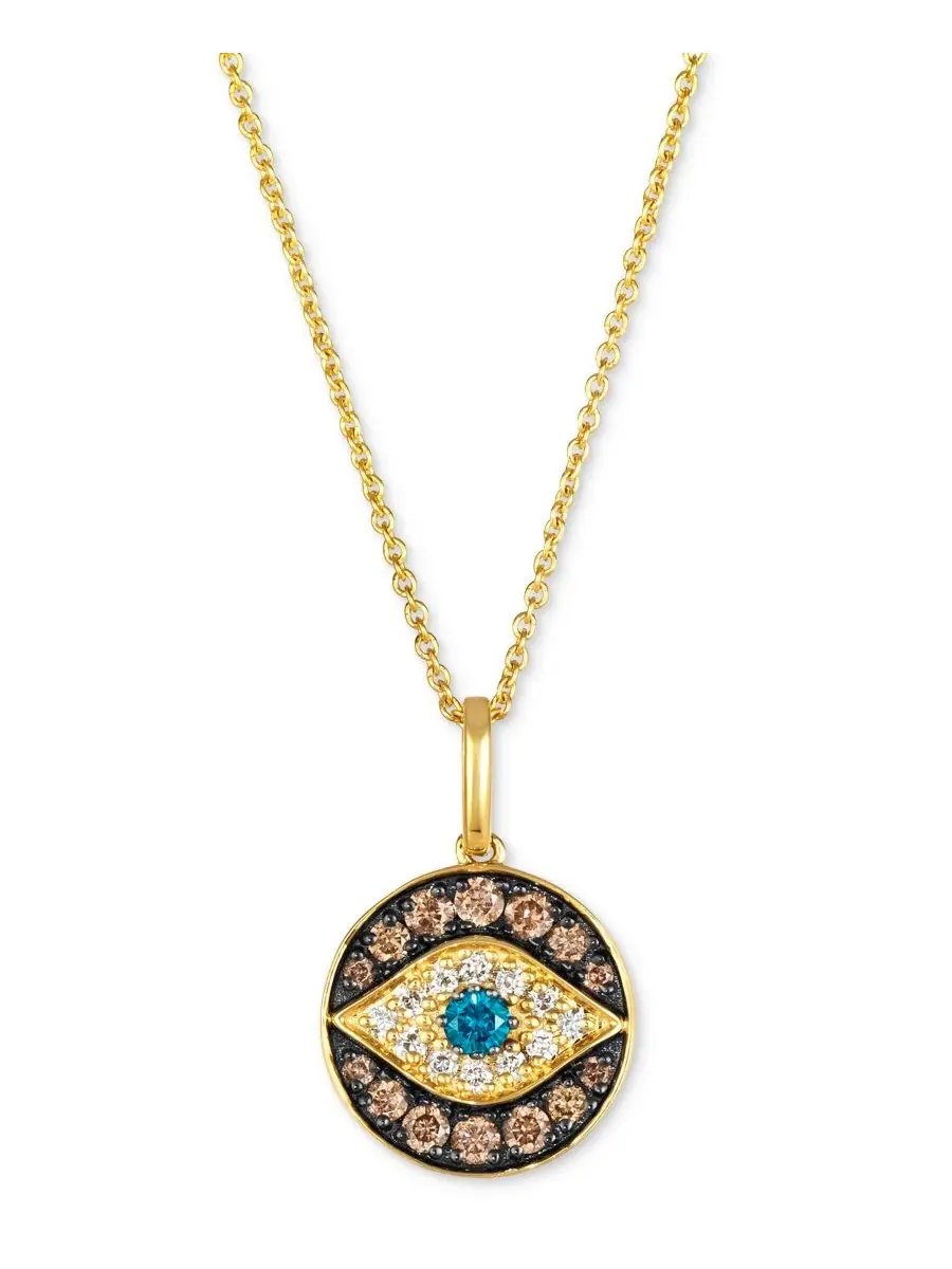 Подвеска-кулон с бриллиантами и сапфиром 3/8 ct. t.w. в 14k золоте Le Vian