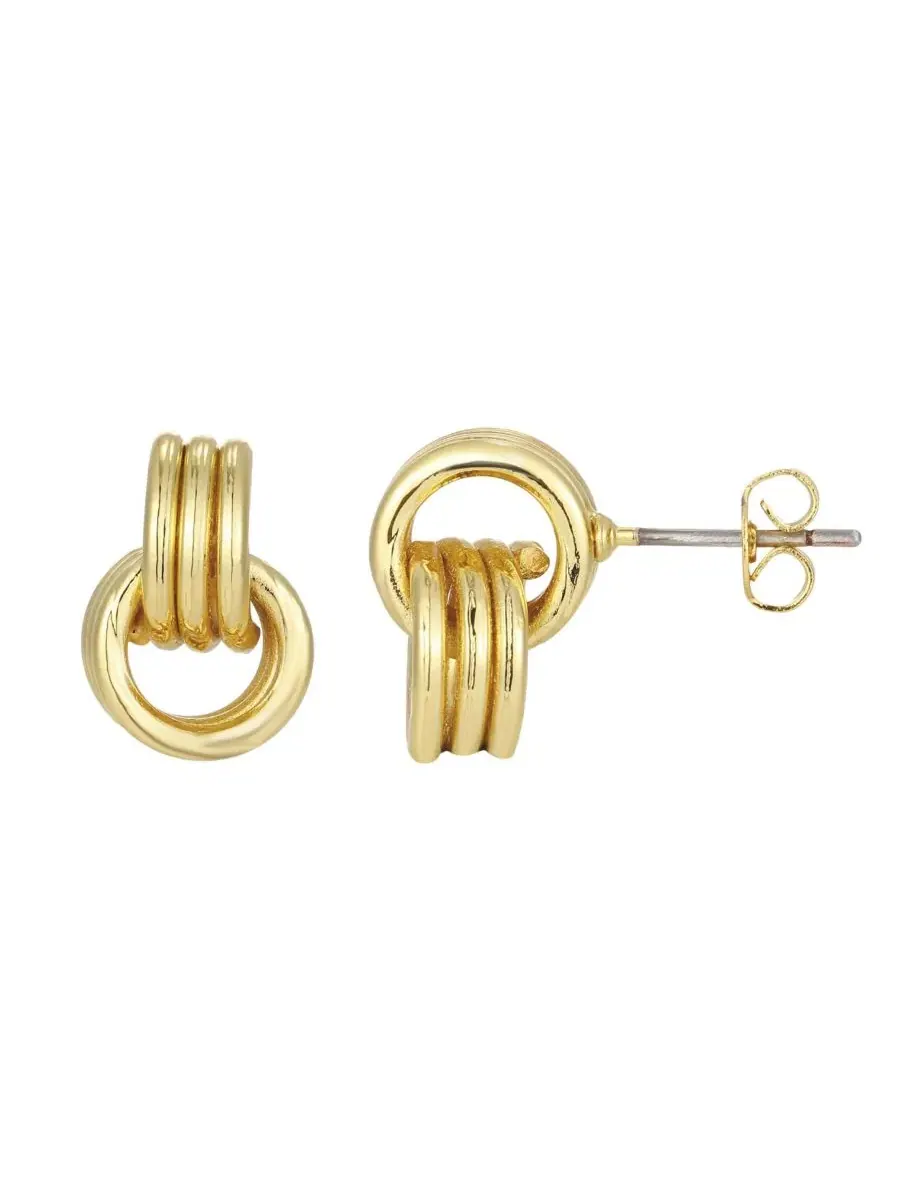 Серьги-гвоздики с винтажным дизайном Maeve Vintage ADORNIA — изображение 1 из 3, оттенок золото