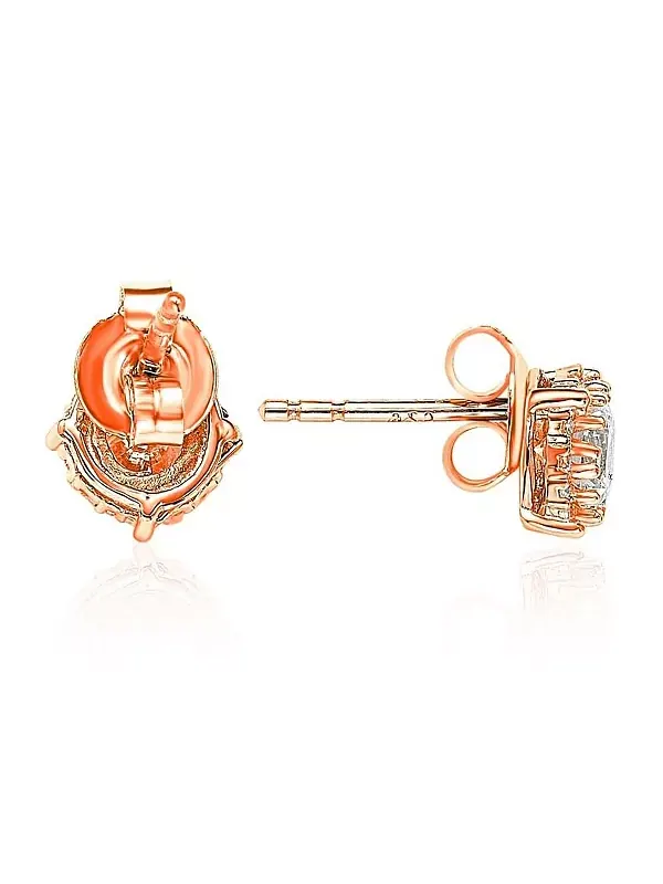 Серьги-Гвоздики Suzy Levian из стерлингового серебра с круглыми фианитами Suzy Levian New York — изображение 2 из 3
