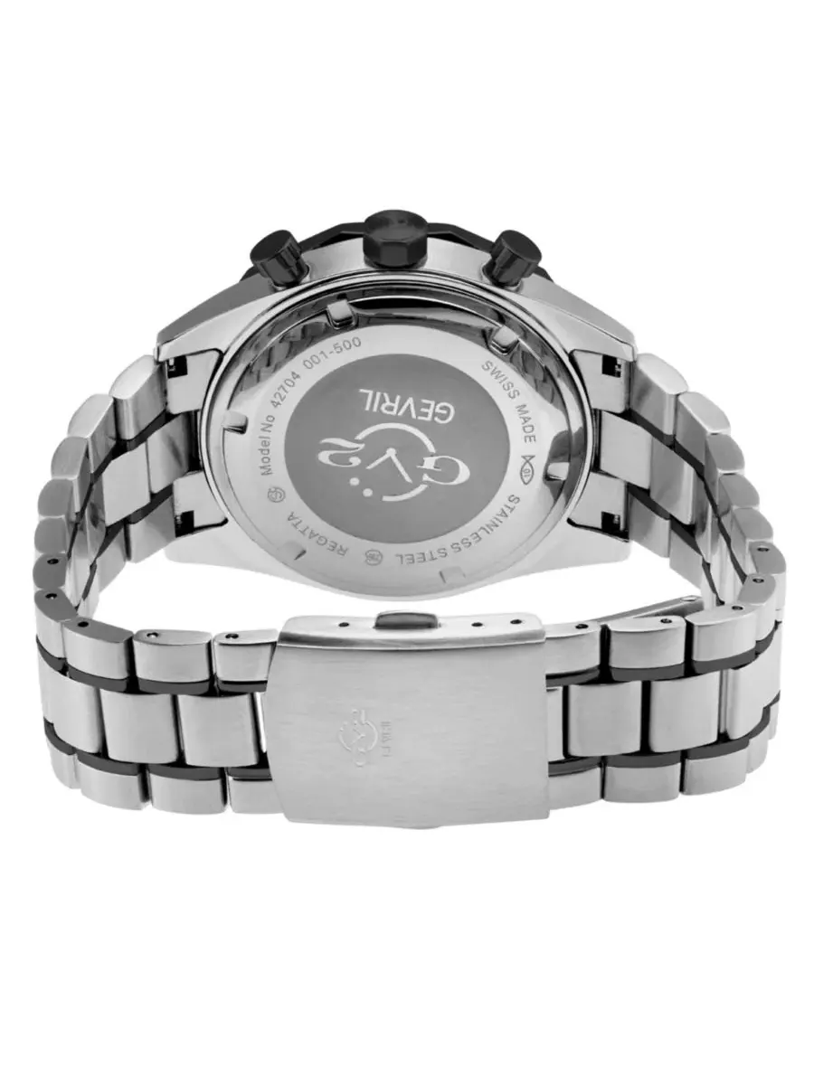 Мужские часы Regatta Swiss Quartz Two toned SS IP Bracelet Watch GV2 by Gevril — изображение 2 из 3, оттенок нет цвета