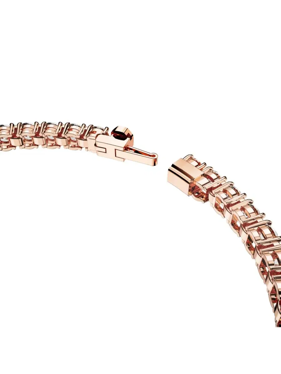 Браслет Swarovski Crystal Round Cut Matrix Tennis — изображение 3 из 4, оттенок розовый золотистый