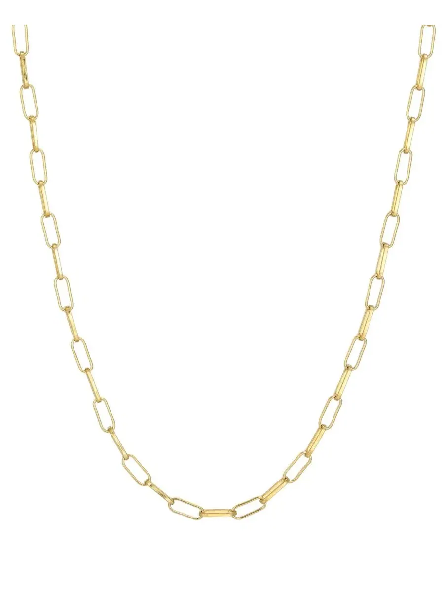 Колье-цепочка Paperclip с покрытием 18k золотом ADORNIA — изображение 1 из 3