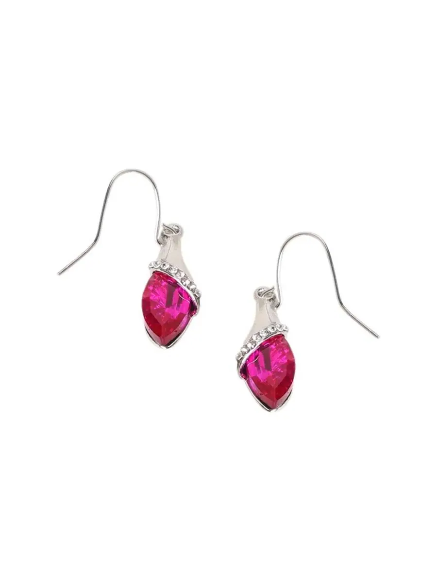 Женские серьги-подвески Marquise Drop SOHI — изображение 1 из 5, оттенок розовый