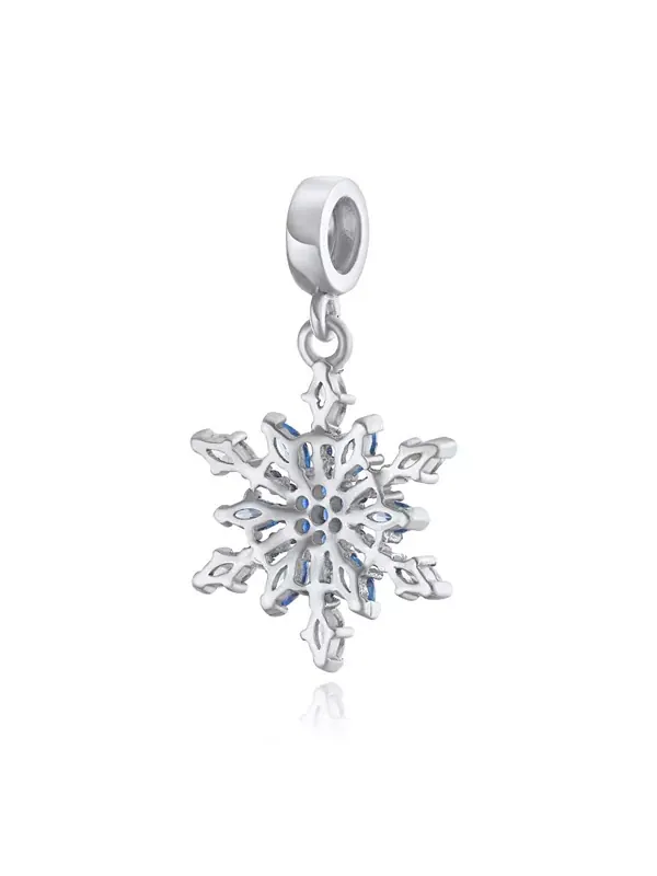 Подвеска-Снежинка с синим зимним кристаллом, серебро 925 пробы Bling Jewelry — изображение 2 из 4, оттенок синий