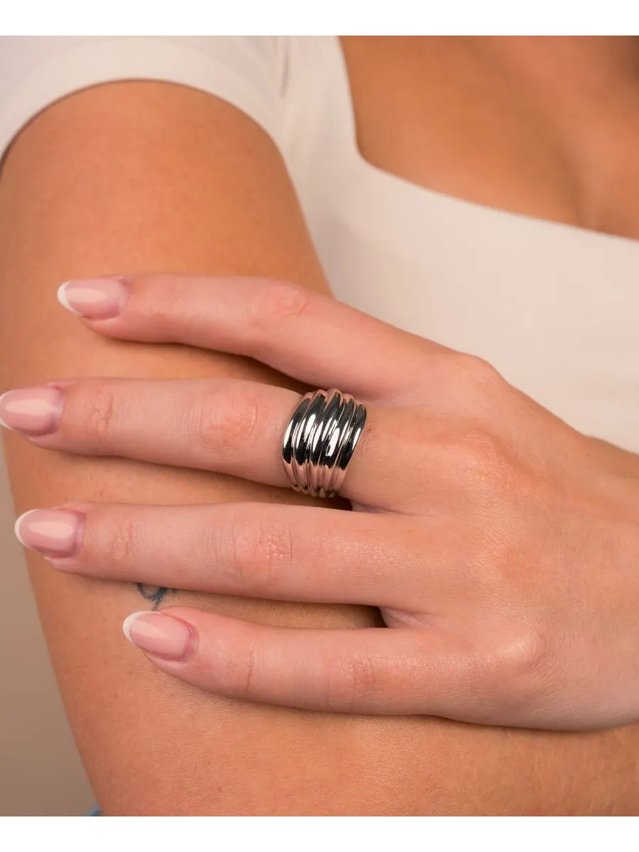Кольцо Skylar с многослойным эффектом Sterling Forever — изображение 3 из 3, оттенок серебряный