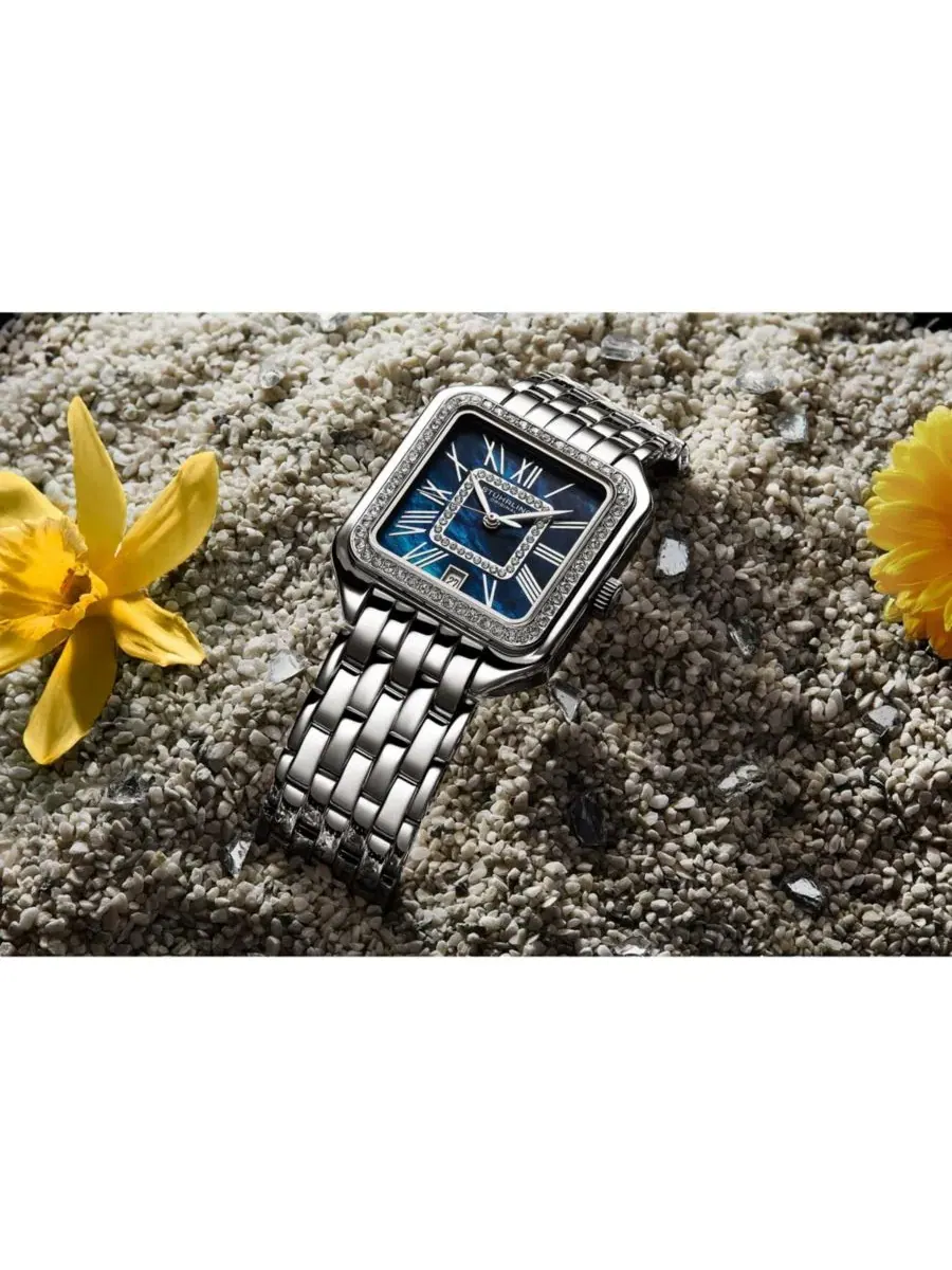 Женские часы Valencia 4067, 32 мм, с кристаллами Stuhrling — изображение 3 из 5, оттенок синий