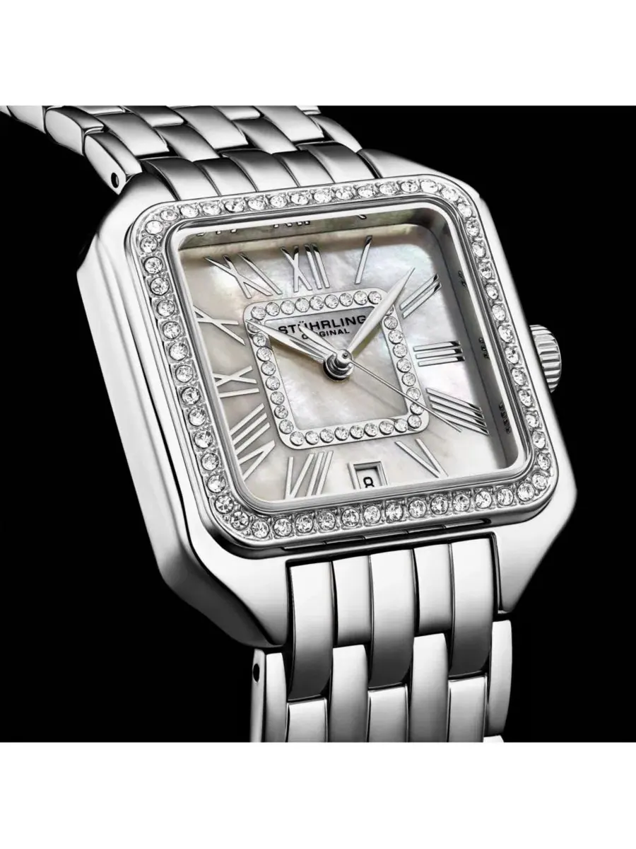 Женские часы Valencia 4067, 32 мм, с кристаллами Stuhrling — изображение 4 из 5, оттенок серебряный