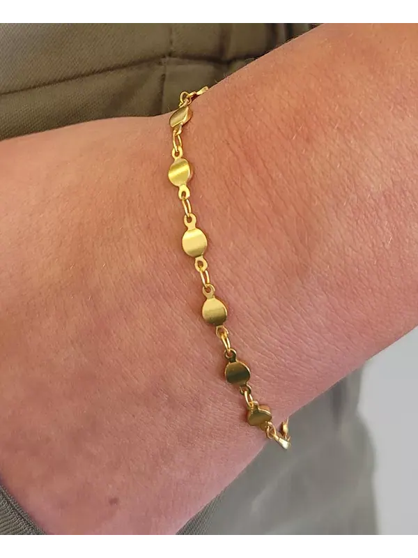 Браслет-Цепочка с декором в золотистом тоне Minu Jewels — изображение 2 из 2, оттенок золото