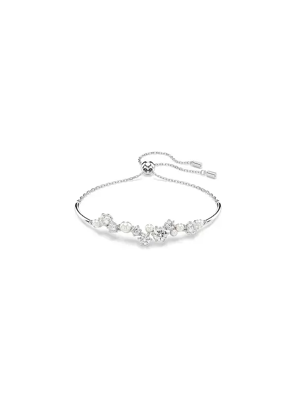 Браслет Constella с круглыми огранками и белым родиевым покрытием Swarovski — изображение 1 из 4, оттенок белый