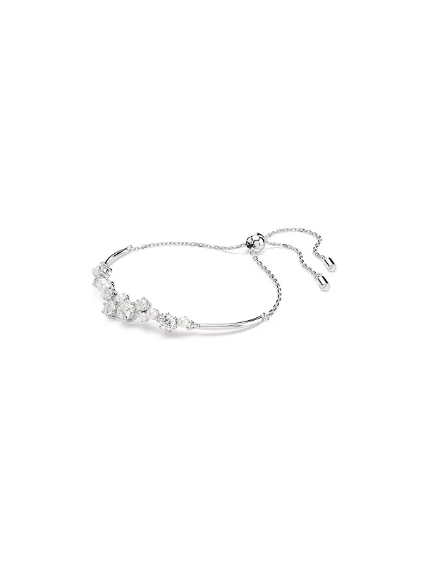 Браслет Constella с круглыми огранками и белым родиевым покрытием Swarovski — изображение 2 из 4, оттенок белый