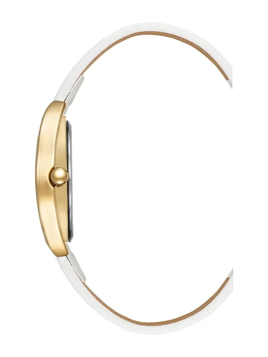 Женские наручные часы с белым циферблатом и белым кожаным ремешком Anne Klein — изображение 3 из 3, оттенок белый