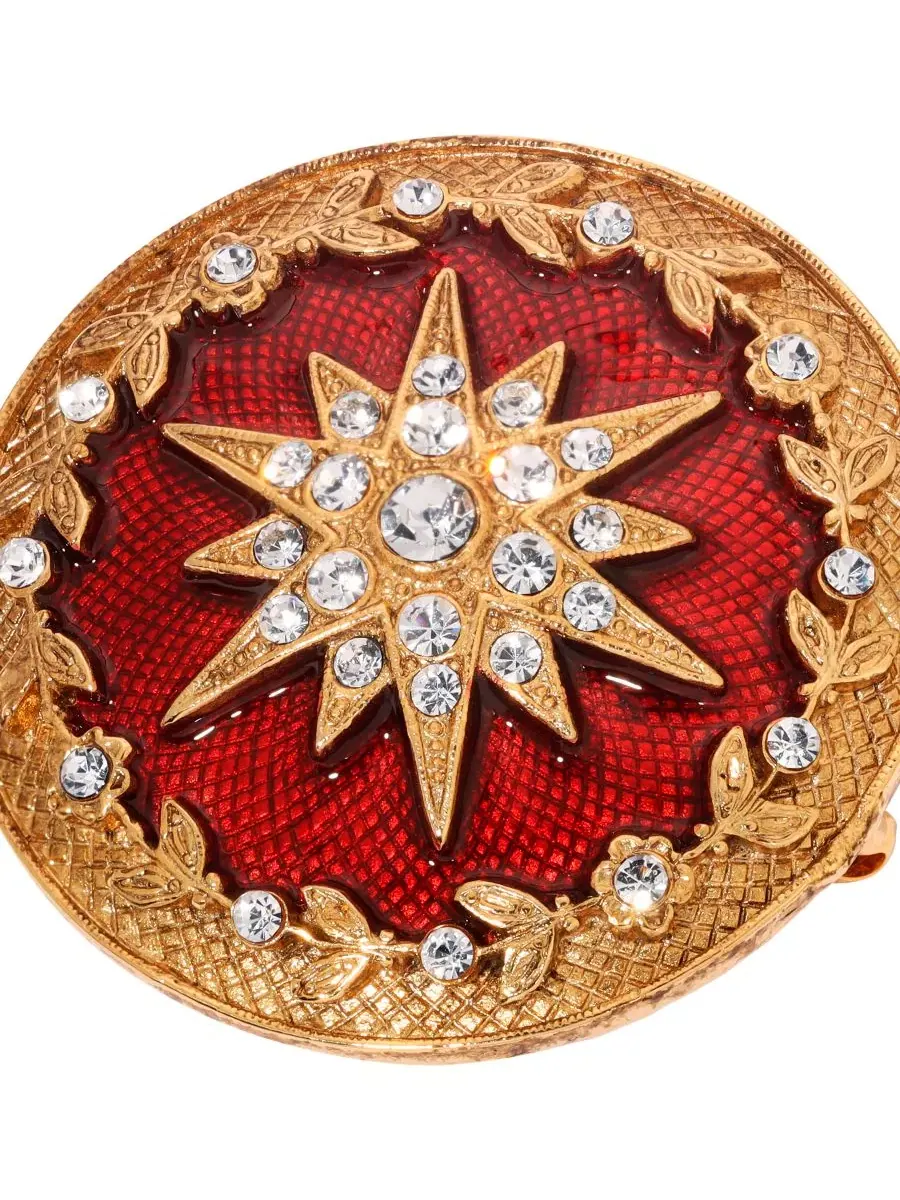 Брошь-цветок с кристаллами Star of Bethlehem Symbols of Faith — изображение 3 из 3, оттенок красный
