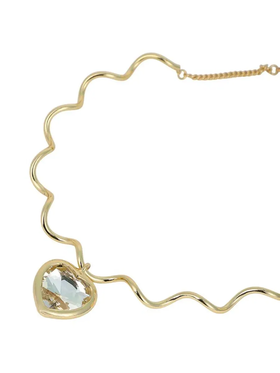 Колье-ошейник The Coil-Coeur Collar Necklace SOHI — изображение 5 из 6, оттенок золото