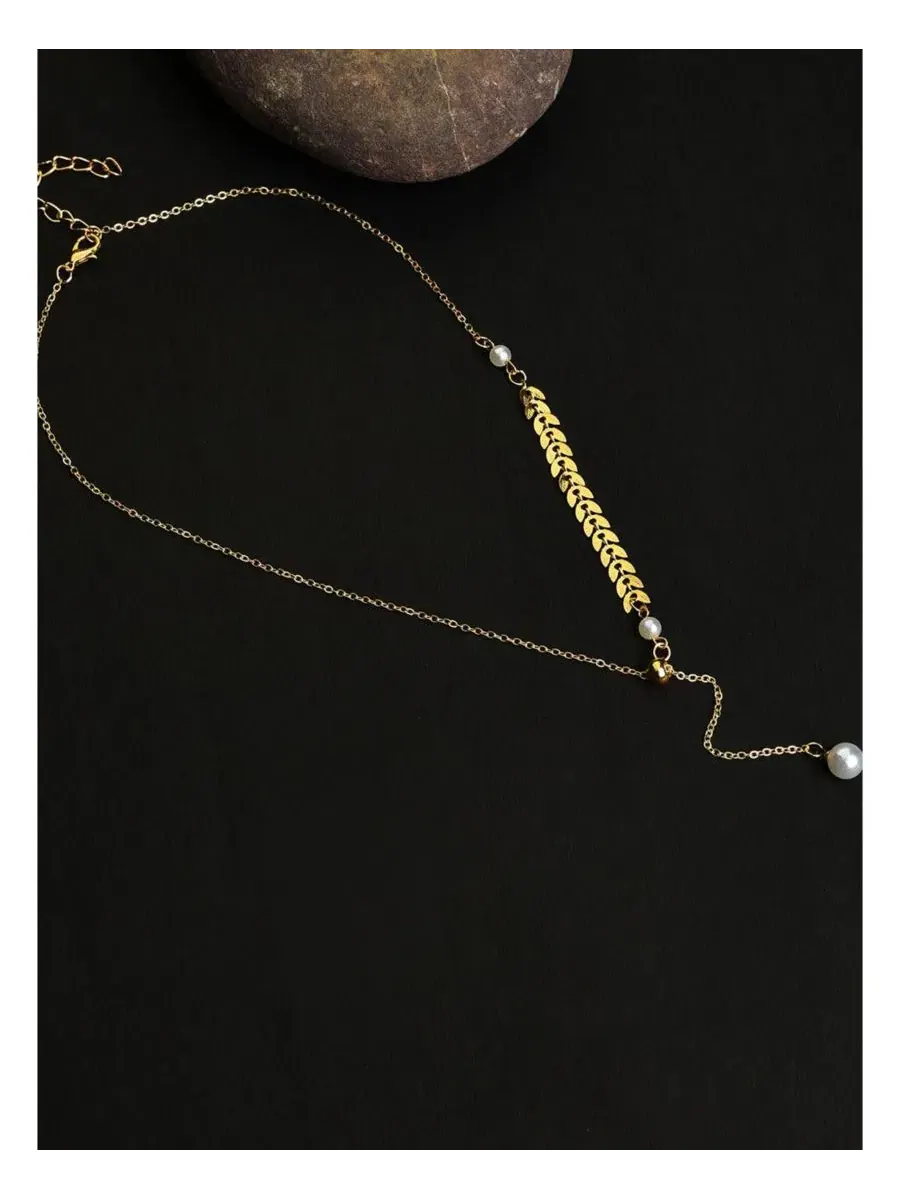 Женское колье из жемчуга с позолотой SOHI — изображение 3 из 3