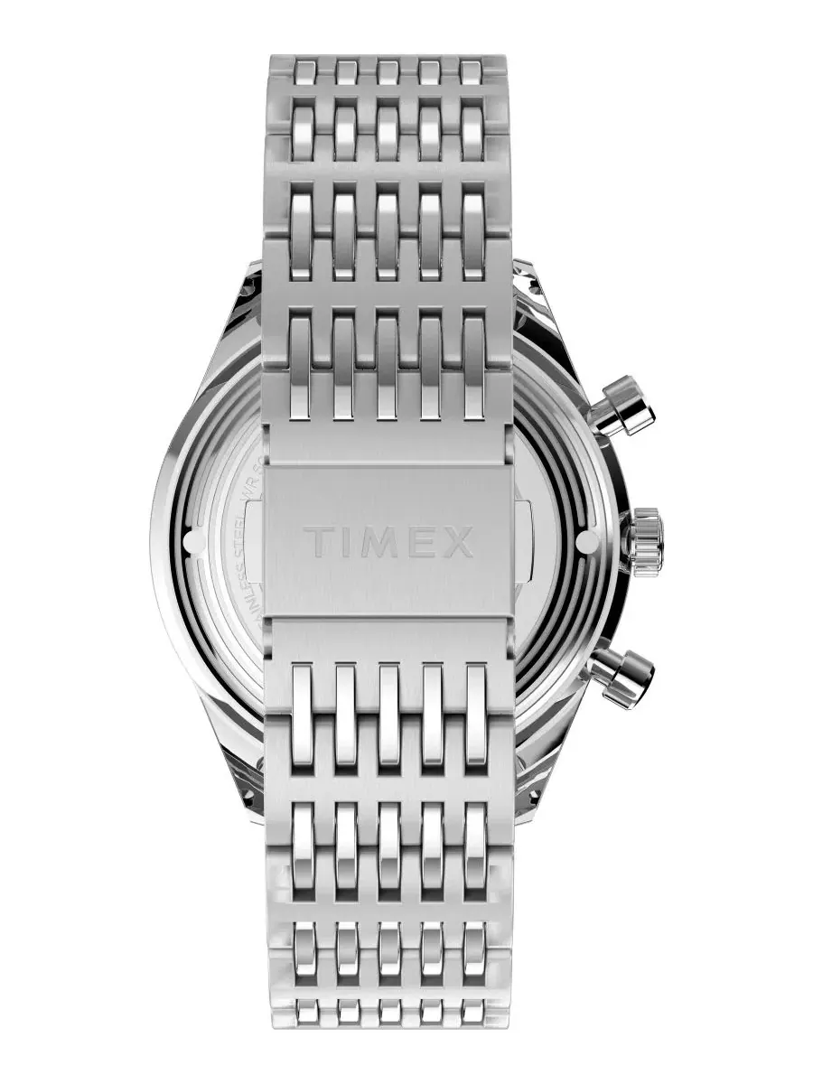 Мужские часы-хронограф из нержавеющей стали серебристого цвета, 40 мм Timex — изображение 3 из 7, оттенок серебряный