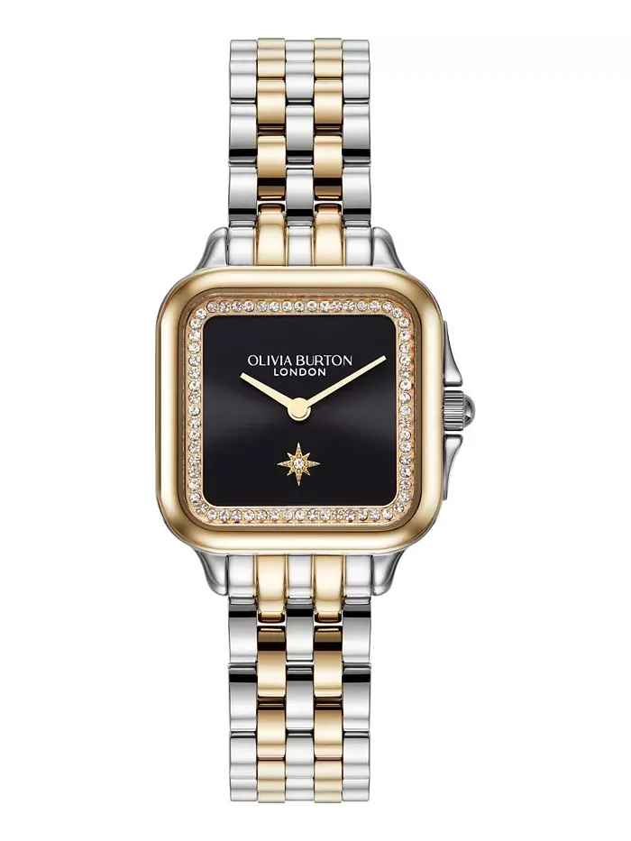 Женские часы Grosvenor Two-Tone из нержавеющей стали, 28 мм Olivia Burton — изображение 1 из 4