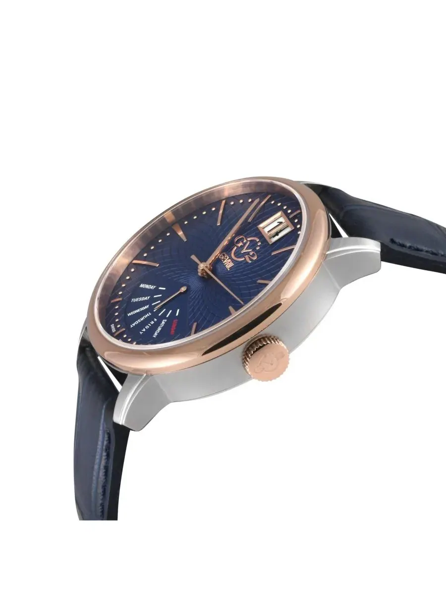 Мужские часы Rovescio Swiss Quartz Italian Leather Strap GV2 by Gevril — изображение 2 из 3, оттенок нет цвета