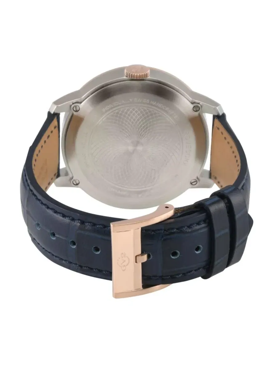 Мужские часы Rovescio Swiss Quartz Italian Leather Strap GV2 by Gevril — изображение 3 из 3, оттенок нет цвета