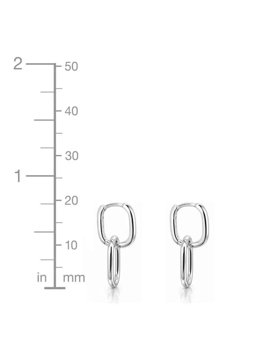 Комплект сережек-пусетов Oblong Post + J Hoop + Hinge Hoop And Now This — изображение 4 из 8, оттенок серебряный