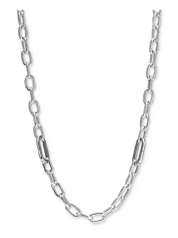 Мое серебряное ожерелье с мелкими звеньями Pandora — изображение 2 из 4, оттенок серебряный