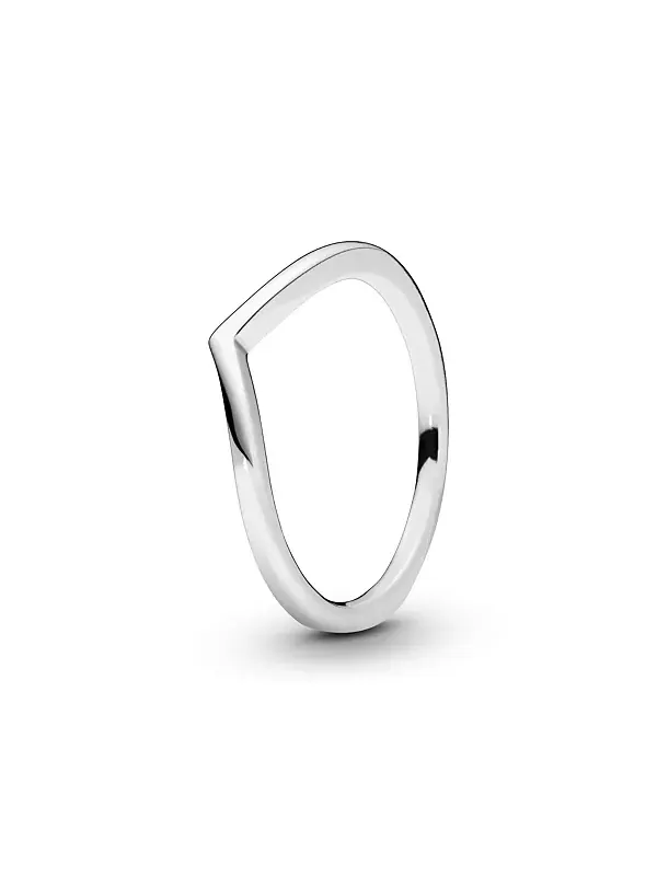Кольцо Sterling с полированной вставкой из неподвластного времени камня Pandora — изображение 1 из 4, оттенок серебряный