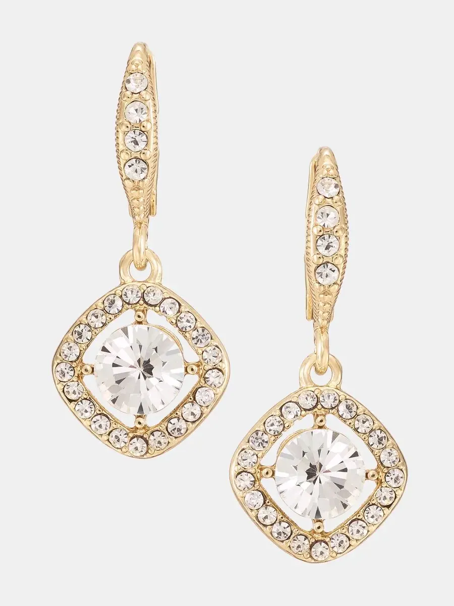 Серьги-капли с кристаллами Givenchy — изображение 1 из 4, оттенок белый