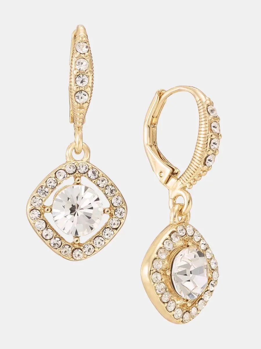 Серьги-капли с кристаллами Givenchy — изображение 3 из 4, оттенок белый