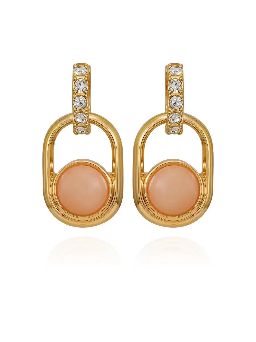 Серьги-подвески линейной формы золотистого цвета Guess — изображение 1 из 3, оттенок золото