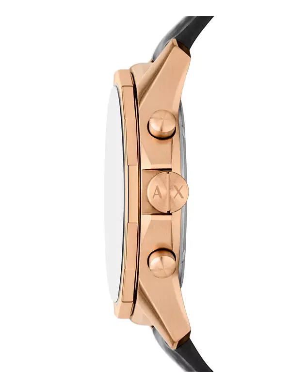 Мужские часы Armani exchange с хронографом, черные, резиновые, 44 мм A|X Armani Exchange — изображение 2 из 4, оттенок черный