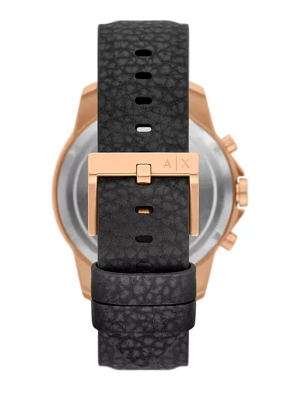 Мужские часы Armani exchange с хронографом, черные, резиновые, 44 мм A|X Armani Exchange — изображение 3 из 4, оттенок черный