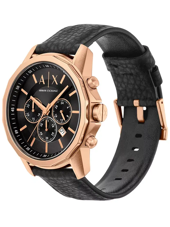 Мужские часы Armani Exchange с хронографом, черные, резиновые, 44 мм A|X Armani Exchange — изображение 4 из 5