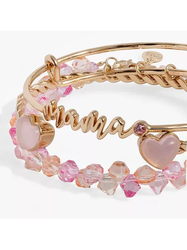 Набор из 3 браслетов для мамы Alex And Ani — изображение 2 из 2, оттенок золото