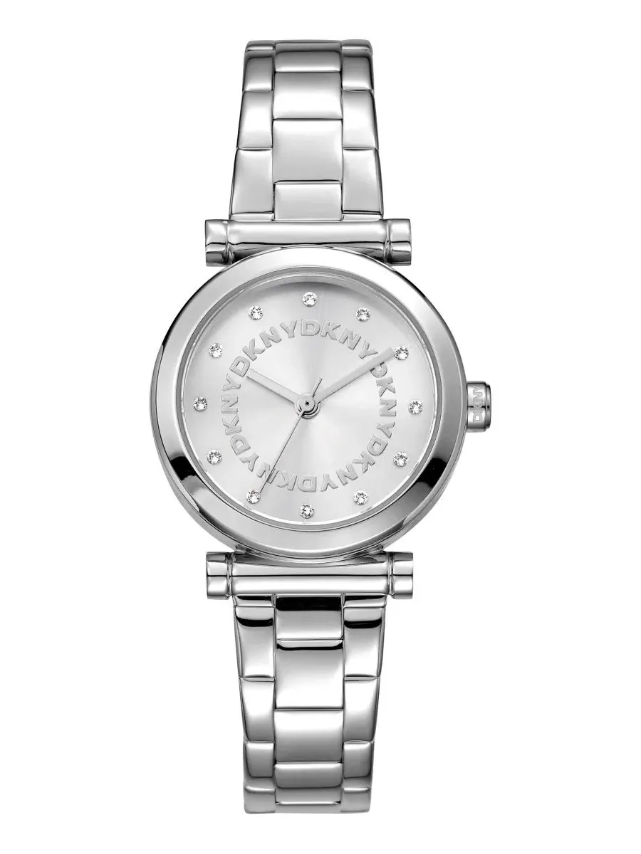 Женские часы с браслетом из нержавеющей стали, кварцевые, 28 мм DKNY