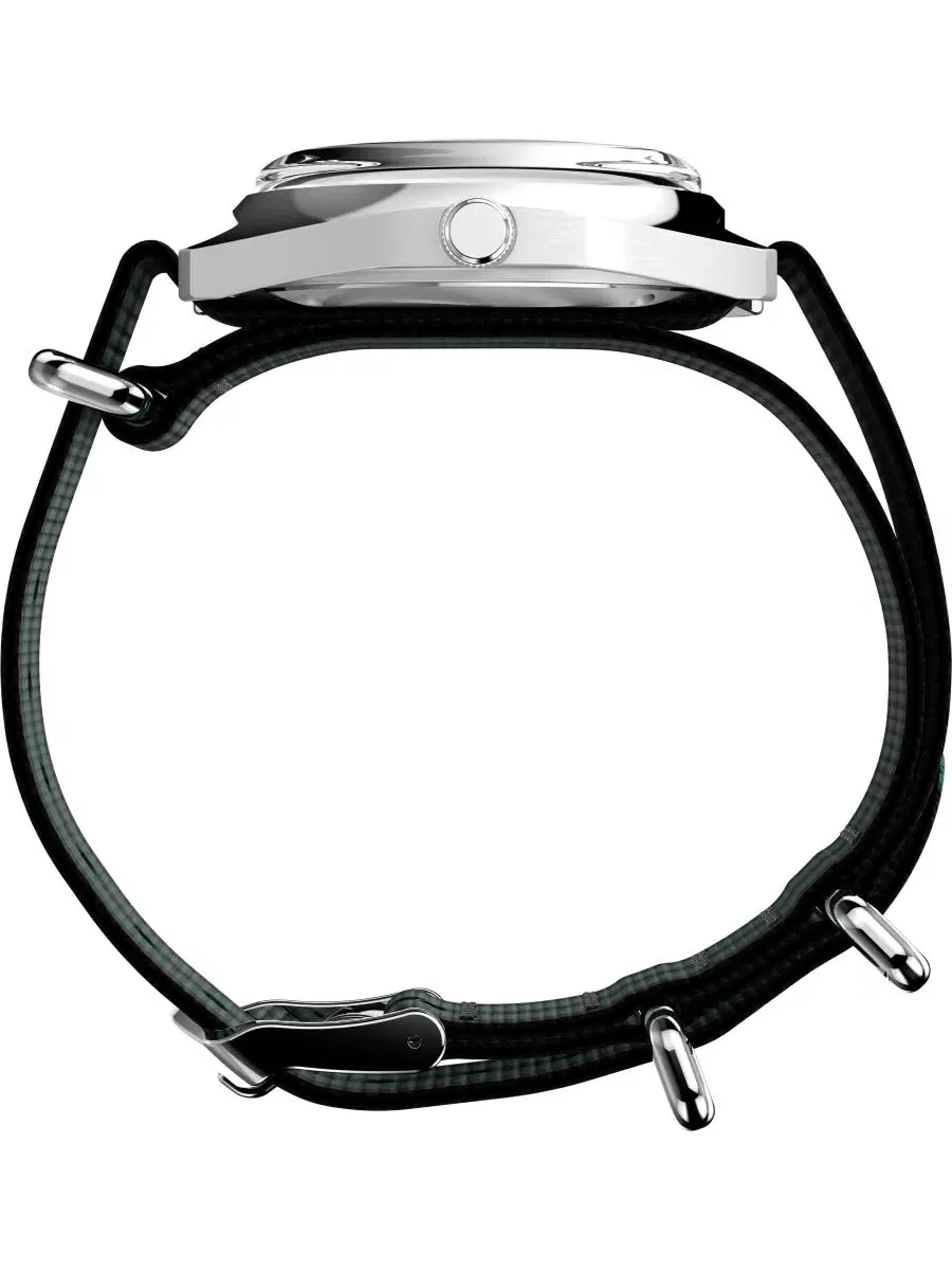 Мужские кварцевые аналоговые часы с зеленым тканевым корпусом, 37 мм Timex — изображение 2 из 6, оттенок зеленый