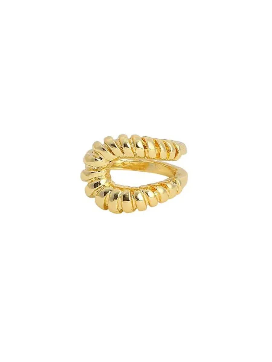 Кольцо-печатка The Mollusks Statement Ring SOHI — изображение 1 из 7, оттенок золото