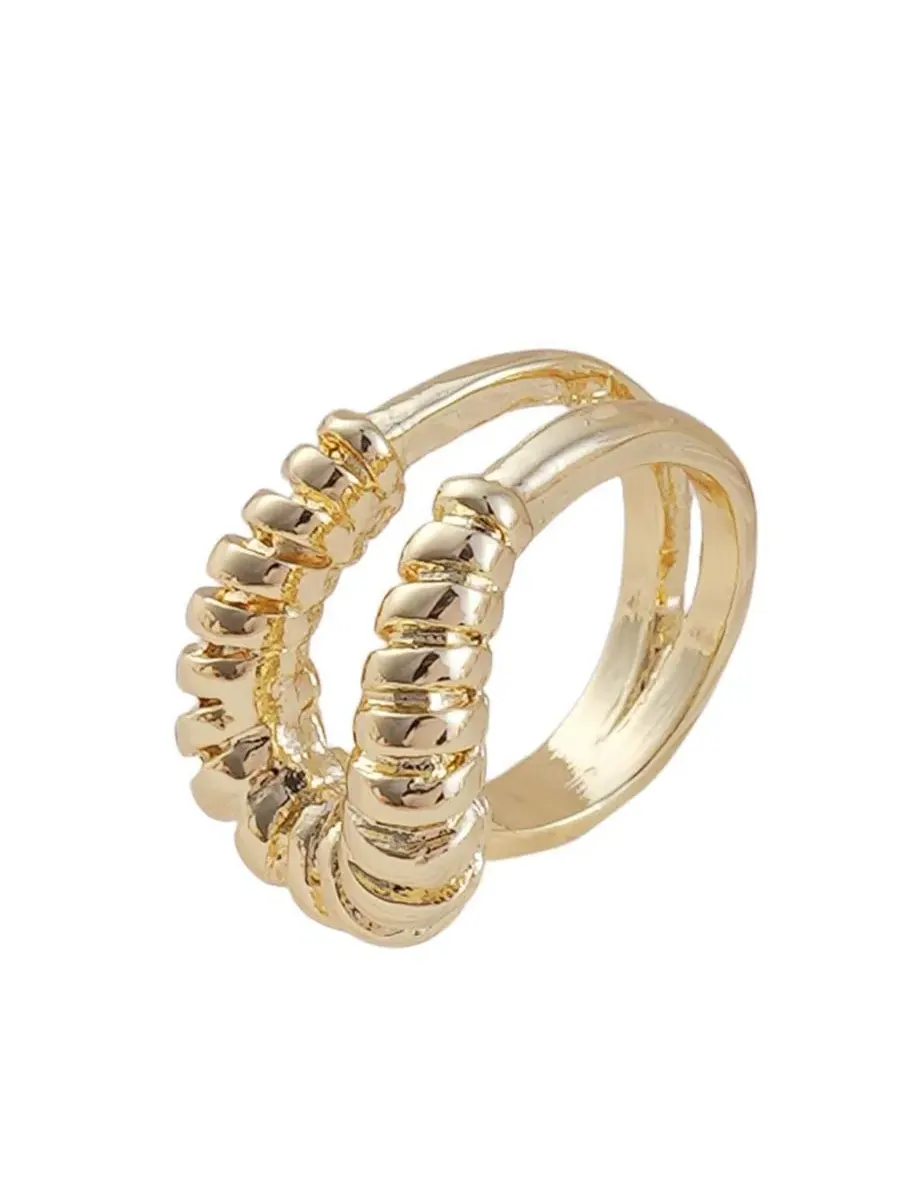 Кольцо-печатка The Mollusks Statement Ring SOHI — изображение 2 из 7, оттенок золото