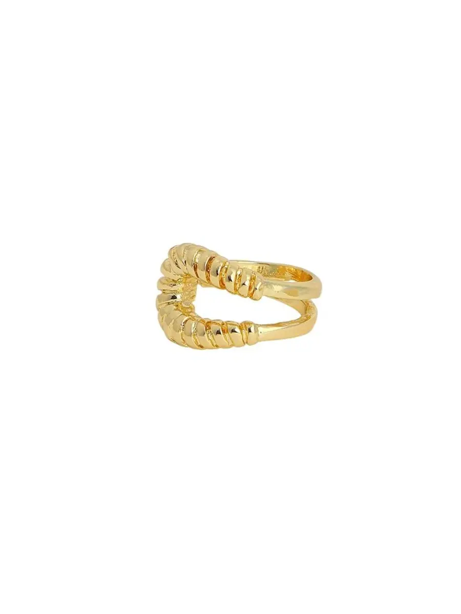Кольцо-печатка The Mollusks Statement Ring SOHI — изображение 5 из 7, оттенок золото