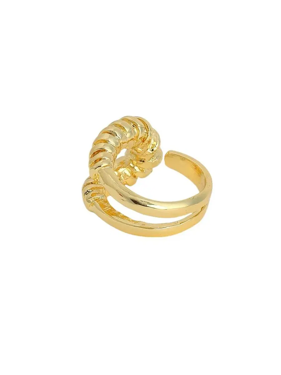Кольцо-печатка The Mollusks Statement Ring SOHI — изображение 6 из 7, оттенок золото