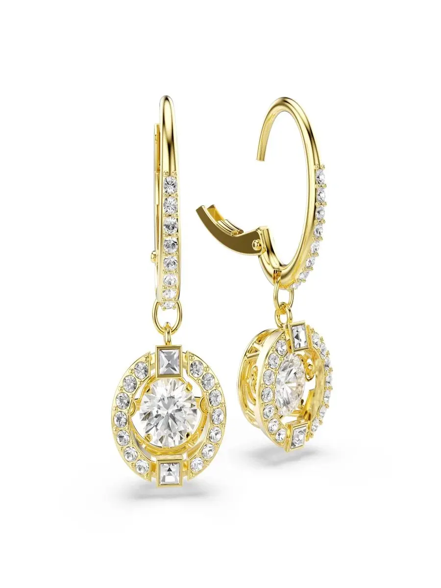 Серьги с кристаллами, модель Swarovski — изображение 3 из 5, оттенок белый