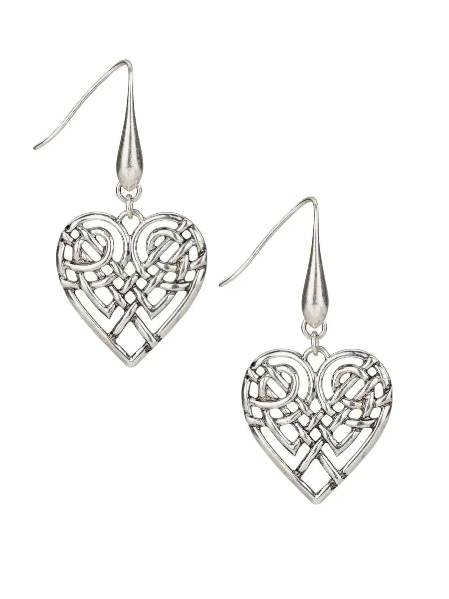 Серьги-кольца с кельтским узором, модель Scandinavian Knot Collection Heart Hoop Patricia Nash — изображение 1 из 3