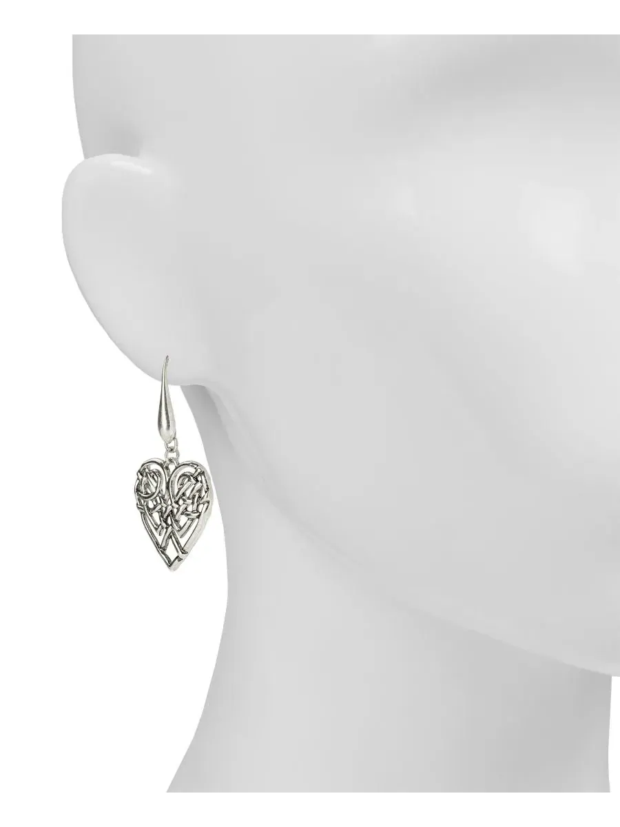 Серьги-кольца с кельтским узором, модель Scandinavian Knot Collection Heart Hoop Patricia Nash — изображение 3 из 3